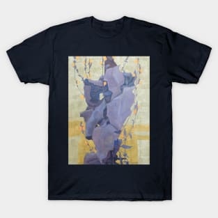 Egon Schiele- Stilisierte Blumen vor dekorativem Hintergrund T-Shirt